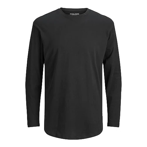 JACK & JONES Male Longsleeve Biologisch katoen, zwart (zwart/relaxed), XXL