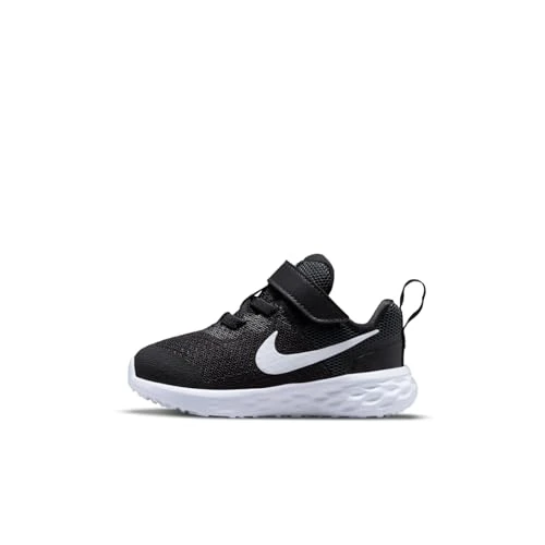 Nike Jungen Unisex Kinder Revolution 6 Sneaker, Black/White-Dk Smoke Grey, 28.5 EU