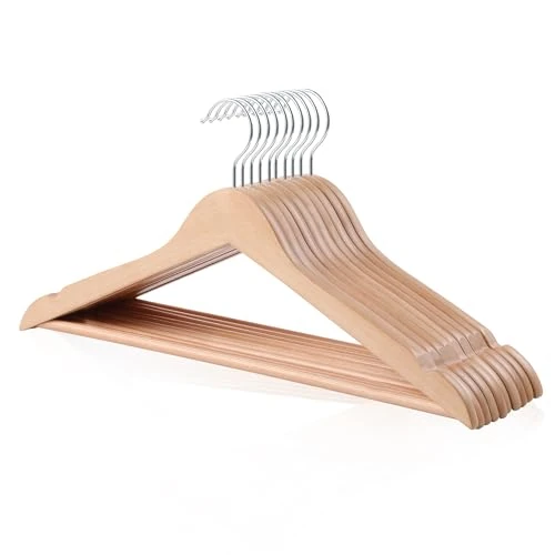 Offerta a tempo: Amazon Basics Appendiabiti in legno per abiti, naturale, confezioni da 10 - 11% da 14.99 € a 13.37 €