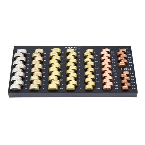 Offerta a tempo: ACROPAQ ACCT1 - Portamonete Euro 30,5 x 15 x 2,2 cm, 8 scomparti con scala per la determinazione del valore, organizer per monete, cassa, cassa, cassa, cassa, cassa, cassa, cassa, cassa, cassa, - 0.00% da 17.13 € a 17.13 €
