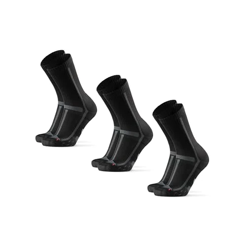 Offerta a tempo: DANISH ENDURANCE Calzini Uomo Running Lunghi, Calze Antiscivolo da Corsa, Anti-Vesciche, 3 o 5 Paia, Unisex, Nero/Grigio, 43-47 - 41% da 33.95 € a 19.95 €
