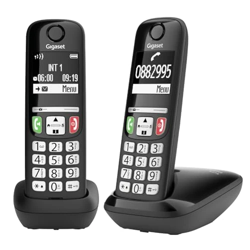 Offerta a tempo: Gigaset E275 Duo - Due telefoni portatili DECT - Cordless - Tasti e Numeri Grandi - Compatibile con Apparecchi Acustici, Nero [Versione Italiana] - 25% da 59.95 € a 44.95 €