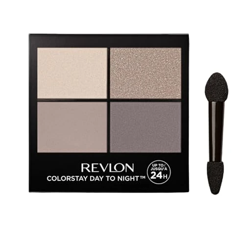 Revlon ColorStay Day To Night Eyeshadow Quad Paleta de sombra de ojos dura hasta 24 horas, fórmula híbrida, 570 Stunning - 4,5 g