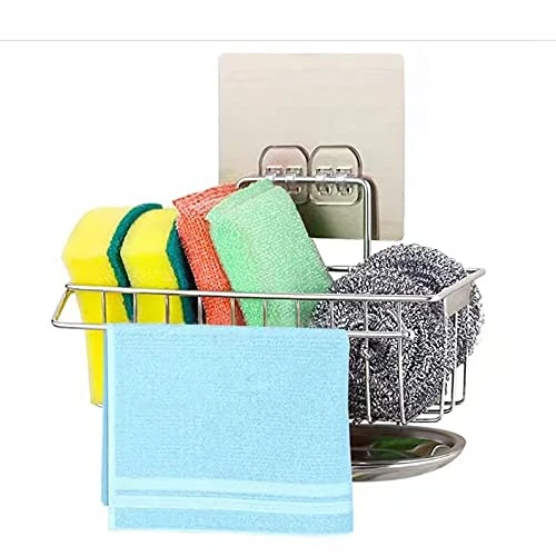 Offerta a tempo: Gelanty Organizer Lavello Cucina, Porta Spugne In 304 Acciaio Inox, Senza Forare (Con Vassoio) - 0.00% da 21.67 € a 21.67 €