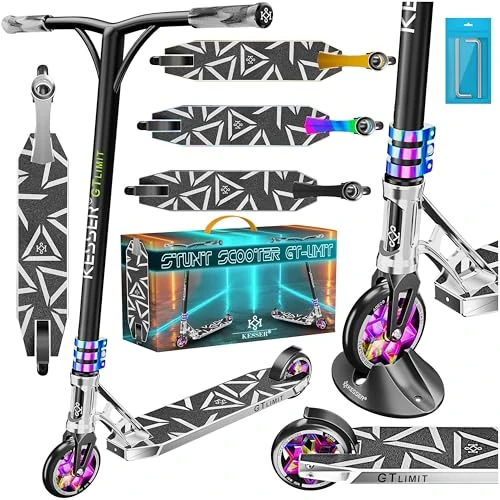 KESSER® GT-Limit hulajnoga wyczynowa GT-Limit 360° z podpórką ABEC 9 łożysk kulkowych, koła PU 110 mm, dla dzieci i dorosłych