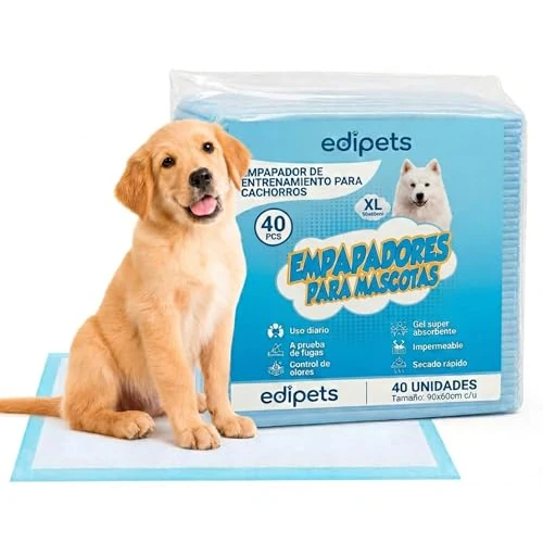 Offre limitée : Edipets, Alaise pour Chien, Alese Jetable, 60x90, Tapis pour Chiot, Apprentissage de la Propreté, Anti-Fuite et Résistante (40 pièces) de 24.99 € à 23.15 € (7% de remise)