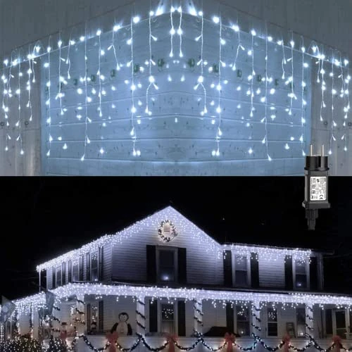 Oferta limitada: PhilzOps Guirnalda Luminosa Navidad, 480 LED 19M Cortina de Luz Exterior Interior Blanco Frío Impermeable 8 Modos Luces de Hadas Decoración para Ventana Casa Jardín Patio Balcón Boda, Cable Blanco de 28.85 EUR a 25.84 EUR (ahorro 10%)