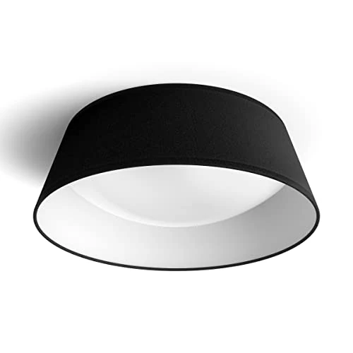 PLAFÓN INTERIOR DE LED 14W 1100lm 3000K MOD. DAWN LUZ CALIDA. COLOR NEGRO Ø34x12cm PHILIPS
