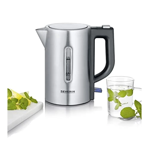 Oferta limitada: SEVERIN - Hervidor de agua de viaje, 0.5 L, 1.100 W, tensión conmutable 115/230 voltios, 2 tazas de plástico y 2 cucharas, Acero Inoxidable Cepillado, Negro WK 3647 de 24.99 EUR a 19.90 EUR (ahorro 20%)