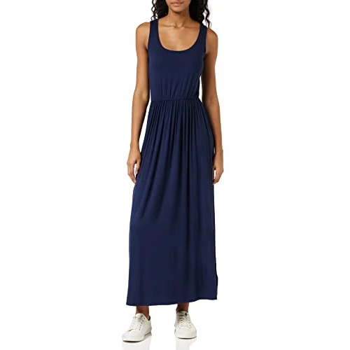 Offerta a tempo: Amazon Essentials Maxi Abito a Canottiera con Vita Stretta (Taglie Forti Disponibili) Donna, Blu Marino, XL - 0.00% da 27.99 € a 27.99 €
