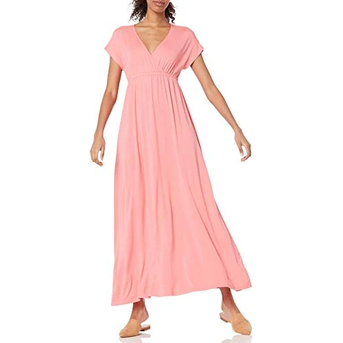 Offerta a tempo: Amazon Essentials Maxi Abito con Vita Stretta (Disponibile in Taglie Forti) Donna, Pesca, XS - 0.00% da 19.71 € a 19.71 €