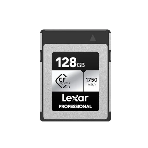 Lexar CFexpress Professional 128GB, Type B, 1000MB/s, 4k video recorder, Silver Series, Grey