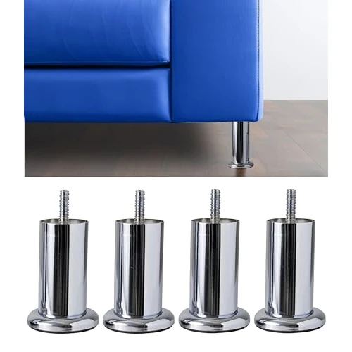 Offerta a tempo: IPEA Piedini per Mobili e Divani modello ACQUAMARINA CON BASE – Set di 4 Gambe in Ferro – Piedi dal Design Minimal per Poltrone e Armadi – Colore Cromato – Altezza 100 mm - 0.00% da 18.99 € a 18.99 €