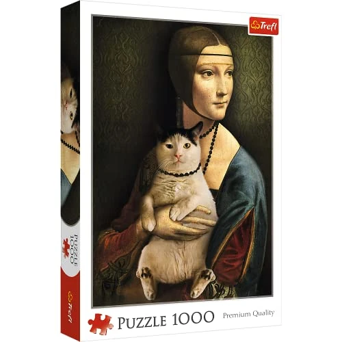 Oferta limitada: Trefl, Puzzle, Dama con el Gato, de 1000 Piezas, No estándar, Divertido, Cuadro, Retrato, Rompecabezas DIY, Pasatiempo Creativo, Regalo, Diversión de 11.99 EUR a 11.99 EUR (ahorro 0%)