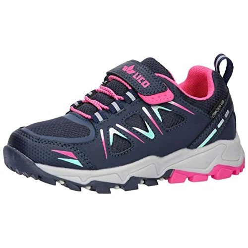 Offre limitée : Lico Chaussures de Course Cross pour Fille. - - Bleu Marine/Rose/Turquoise., 25 EU de 39.95 € à 39.95 € (0.00% de remise)