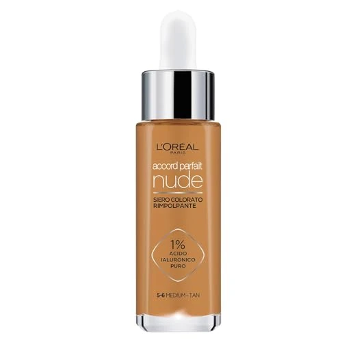 Offerta a tempo: L’Oréal Paris Siero Colorato Accord Parfait, Per Pelle Rimpolpata e Idratata, Finish Naturale, Texture Leggera, Tonalità: 5-6 Medium-Tan, 30 ml - 5% da 19.95 € a 19.00 €