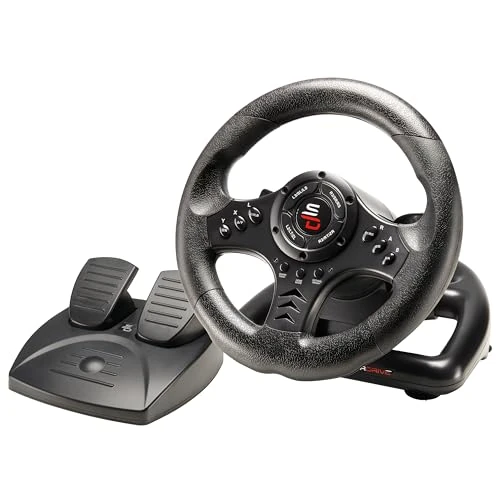Begrenztes Angebot: SUBSONIC Superdrive - Rennlenkrad SV450 Racing Wheel lenkräd mit Pedalen, Shift & Vibration - Xbox X/Series, Switch, PS4, Xbox One, PC (programmierbar für alle Spiele) von 59.99 EUR auf 50.99 EUR (Rabatt 15%)