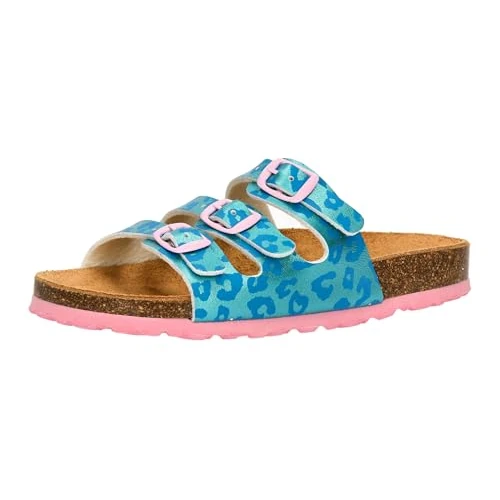 Lico Bioline Kids dames pantoffels , turquoise roze, 36 EU