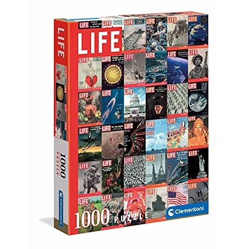 Clementoni - 39636 - Puzzle Life Magazine - Cover - legpuzzel 1000 stukjes - legpuzzel vintage muur, poster - Made in Italy, legpuzzel voor volwassenen