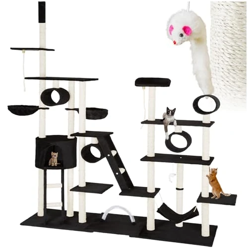 TecTake 800918 Drapak dla kota Snooky 261 cm czarny 403918