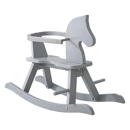 Oferta limitada: roba Caballito de Madera Maciza con Anillo de Protección Extraíble - Ayuda a Dominar el Equilibrio - Soporta 25 kg - A Partir de 1 año - Gris de 59.90 € a 59.90 € (ahorro 0.00%)
