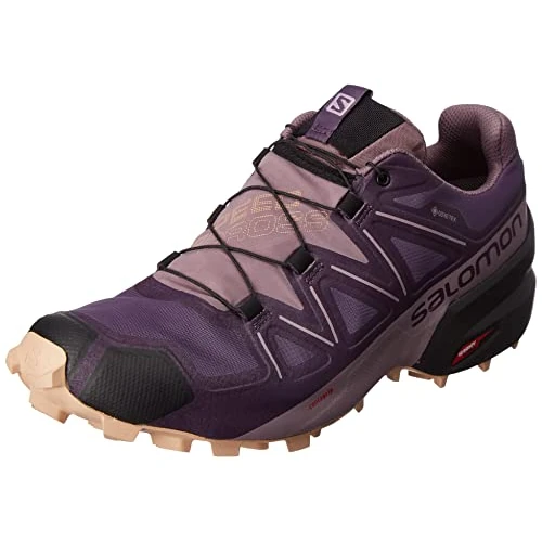 Salomon Speedcross 5 Gore-Tex Chaussures Lmperméables de Trail Running pour Femme, Protection Anti-Intempéries, Accroche Agressive, Fit Précis, Mysterioso, 37 1/3