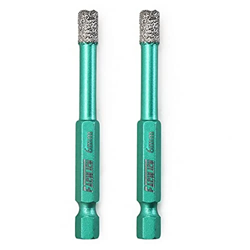 Offre limitée : FACHLICH Forets Diamant 2 Pièces 6mm Trépans de Forage avec tige hexagonale à changement rapide pour Perçage à sec en Porcelaine Carrelage Granit Marbre de 12.99 € à 12.99 € (0.00% de remise)