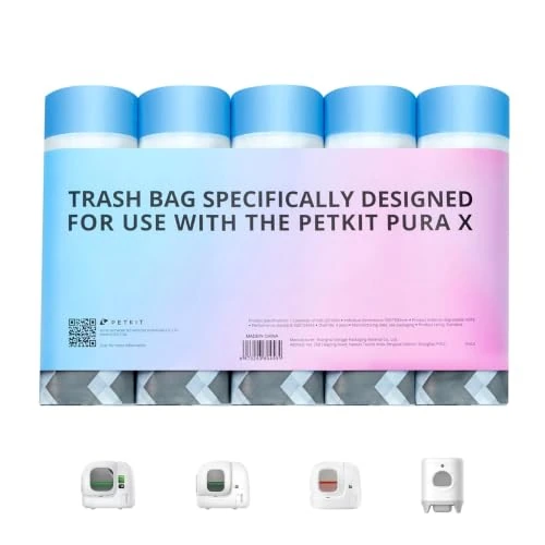 Offre limitée : PETKIT Sac Poubelle de Toilette pour Chat avec Cordon, Sacs Poubelles Automatiques pour PURA MAX 2 et PURA X,Chats/Chiens Litière pour Chats Résistant Aux Rayures,5 rouleaux * 20 (100pcs) de 39.99 € à 32.99 € (18% de remise)