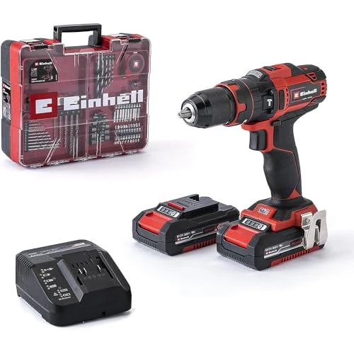 Oferta limitada: Einhell Set de taladro percutor con batería TE-CD 18/40 Li-i +64 (2x2,0 Ah) de 139.95 € a 114.87 € (ahorro 18%)