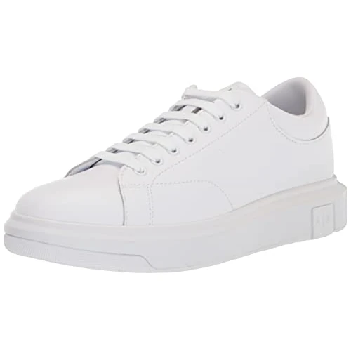 Offerta a tempo: ARMANI EXCHANGE Venice Con Logo Ricamato Sulla Suola Della Piattaforma, Scarpe da ginnastica Uomo, Bianco Opaco, 39.5 EU - 45% da 175.00 € a 95.99 €