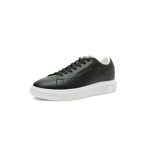 Oferta limitada: Armani Exchange Hombre con Logotipo Bordado en la Suela Zapatillas, Negro, 45.5 EU de 98.95 € a 80.95 € (ahorro 18%)