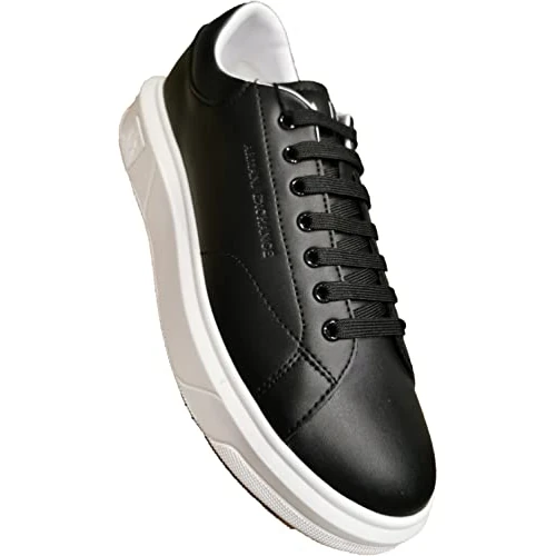 Offerta a tempo: ARMANI EXCHANGE Venice Con Logo Ricamato Sulla Suola Della Piattaforma, Scarpe da ginnastica Uomo, Nero, 39 EU - 54% da 175.00 € a 79.92 €