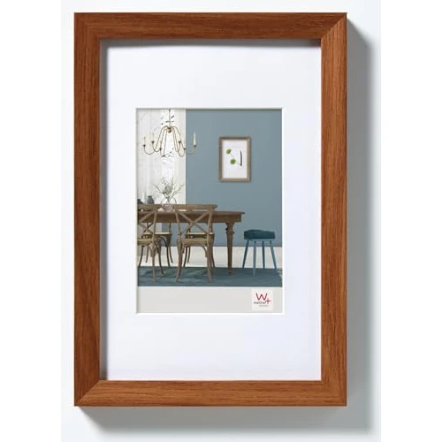 walther Design Picture Frame Dark Oak 30 x 45 cm with PassepArtout, Fiorito Wooden Frame EF045P