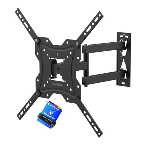 Limited offer: GRIFEMA GB1004 TV Wall Bracket for Most 26 to 55 Inches Flat & Curved TV Screens, Swivels Tilts Extends TV Wall Mount with VESA 75x75MM to 400X400MM Weight Capatity 30KG from 21.99 EUR to 15.97 EUR (save 27%)