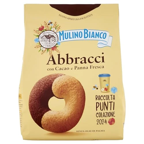 Offerta a tempo: Mulino Bianco Biscotti Frollini Abbracci con Cacao e Panna Fresca, Senza Olio di Palma, Colazione Ricca di Gusto, 700 g - 14% da 2.51 € a 2.15 €