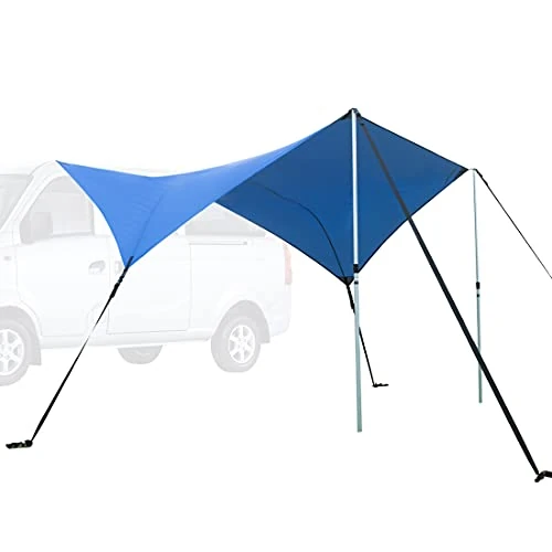 Oferta limitada: Ultrasport Toldo para Vehiculos, Apto para Coches, Furgonetas Y Autocaravanas, Protege del Sol Y La Lluvia, Material Duradero Y Robusto, Ventosas Y Pinzas Integradas, Postes Y Correas, Azul de 42.06 € a 42.06 € (ahorro 0.00%)