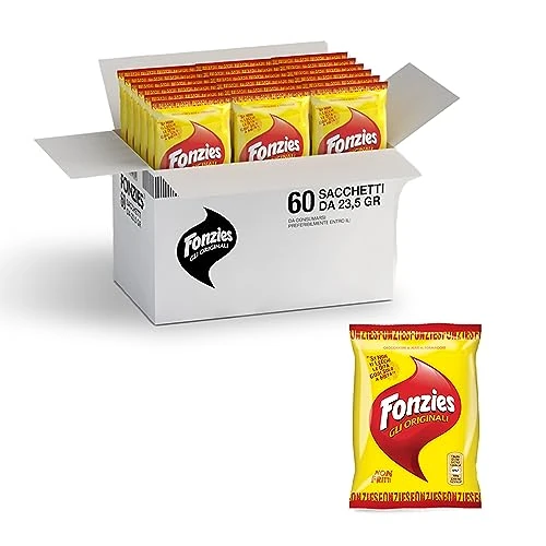 Fonzies Gli Originali Croccantini di Maíz con Queso, Horneado en el Horno, Multipack 60 sobres de 23.5 g