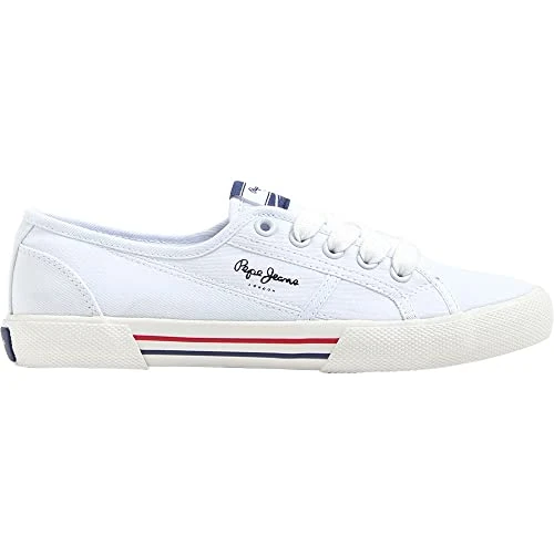 Limited-time offer: Pepe Jeans London Brady Basic W Women’s Regular Fit Leather Sneakers, Blue Wash from 49.00 £ to 38.99 £ (save 20%)