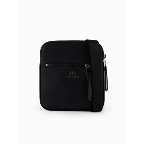 Armani Exchange Essential, Dino, Flat Crossbody, Bolsos para Hombre, Negro (Black), Talla única