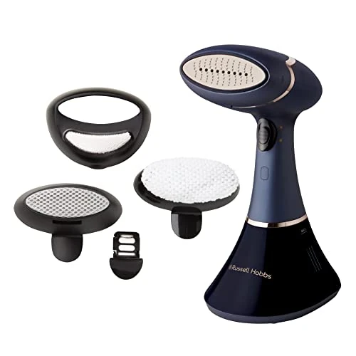 Russell Hobbs Ferro da Stiro Verticale/Viaggio [Antibatterico] Steam Genie Aroma (1800W, 32 g/min di Vapore,Piastra in Ceramica, 4 Accessori: Diffusore di Fragranze, Tende, Abbigliamento) 28041-56