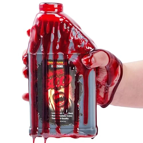Offerta a tempo: Spooktacular Creations Halloween 473ml sangue finto liquido, bottiglia di sangue di vampiro per trucco di Halloween trucco sangue finto decorazione effetti speciali - 0.00% da 12.99 € a 12.99 €