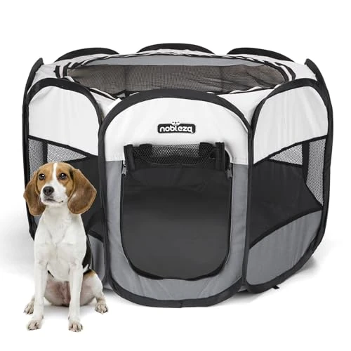 Nobleza - Welpenlaufstall Tierlaufstall Faltbar für Hunde, Oxford Wasserdichter Laufstall Tierlaufstall für Hunde Hasen Meerschweinchen Katzen für innern Oder Außen, 92x92x58cm