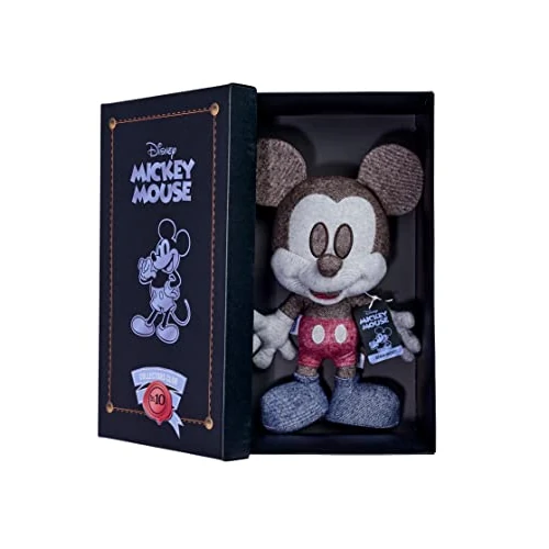 Simba 6315870309 Disney Denim Mickey Mouse, Oktober Editie, Exclusief voor Amazon, 35 cm Pluche Figuur in Geschenkdoos, Speciale Editie, Verzamelobject, Speelgoed Geschikt voor Kinderen Vanaf Geboorte