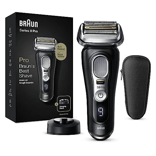 Zeitlich begrenztes Angebot: Braun Series 9 Pro Premium Rasierer Herren, Scherkopf, Elektrorasierer & Trimmer, 60 Min. Akkulaufzeit, 1-, 3-, 7-Tage-Bart, 9410s, schwarz von 349.99 € auf 285.00 € (19% Rabatt)