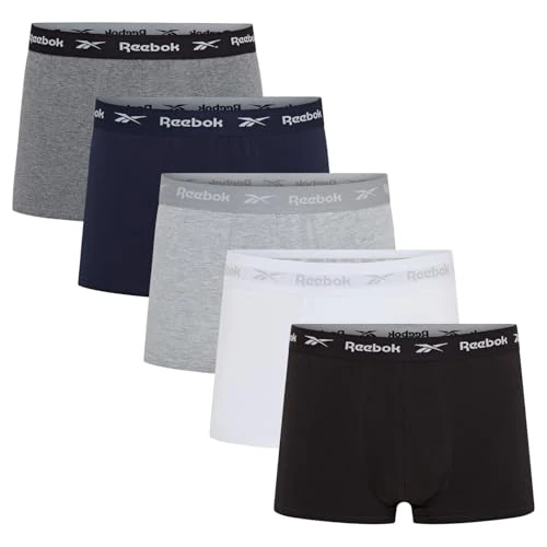 Offre limitée : Reebok Boyes Boxers sous-Vêtements Homme Lot de 5 | Trunks Sport Respirants et Extensibles en Coton Confortable | Ceinture Élastique, Ajustement Moderne, Idéal Usage Quotidien et Entraînement de 58.00 € à 38.02 € (34% de remise)