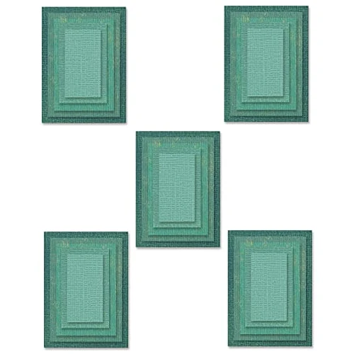 Begrenztes Angebot: Sizzix Stacked Tiles Rectangles by Framelits Die Set 25PK-Gestapelte Fliesen Rechtecke von Tim Holtz, 665433, Papier Metall, Multicolor, Einheitsgröße von 13.66 EUR auf 13.66 EUR (Rabatt 0%)
