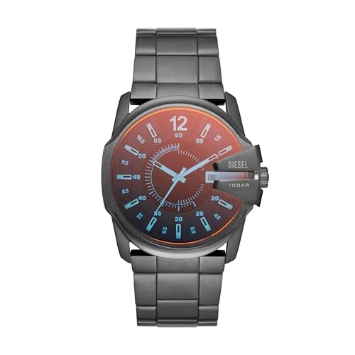 Offerta a tempo: Diesel Orologio Master Chief da uomo, movimento cronografo, cassa in acciaio inossidabile Gunmetal da 43 mm con bracciale in acciaio inossidabile, DZ1965 - 45% da 118.15 € a 65.47 €
