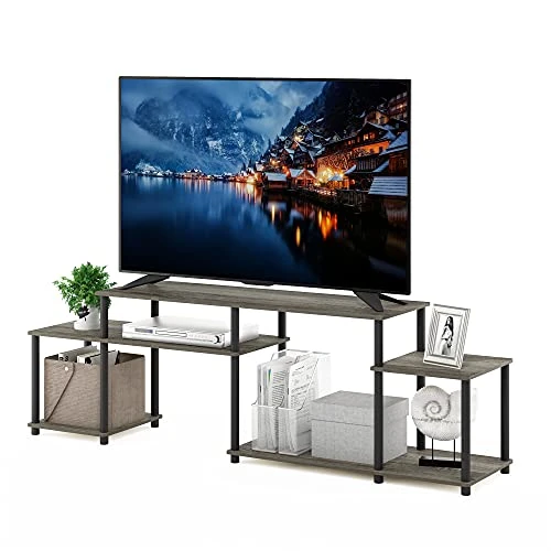 Oferta limitada: Furinno Turn-N-Tube Versátil Centro de Entretenimiento sin Herramientas, Madera de ingeniería, Roble Francés/Tubo Clásico Negro, 183.4(W) x 58(H) x 39.6(D) cm de 69.78 € a 69.78 € (ahorro 0.00%)