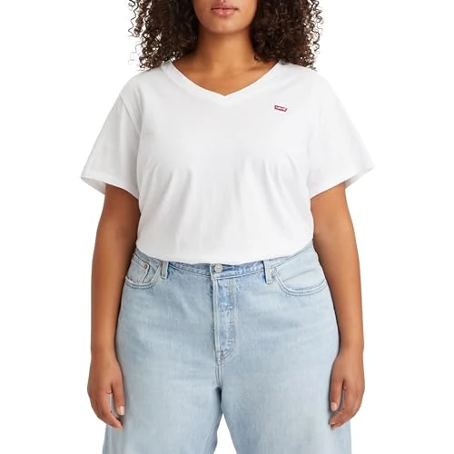 Offerta a tempo: Levi's Plus Size V-neck Tee, T-shirt Donna — 38% da 25,00 € a 15,52 €