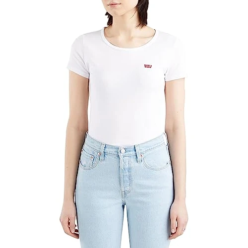 Limited-time offer: Levi's Women's 2-Pack Tee T-Shirt, White + & Annalise Stripe, M from 28.00 £ to 26.23 £ (save 6.32%)